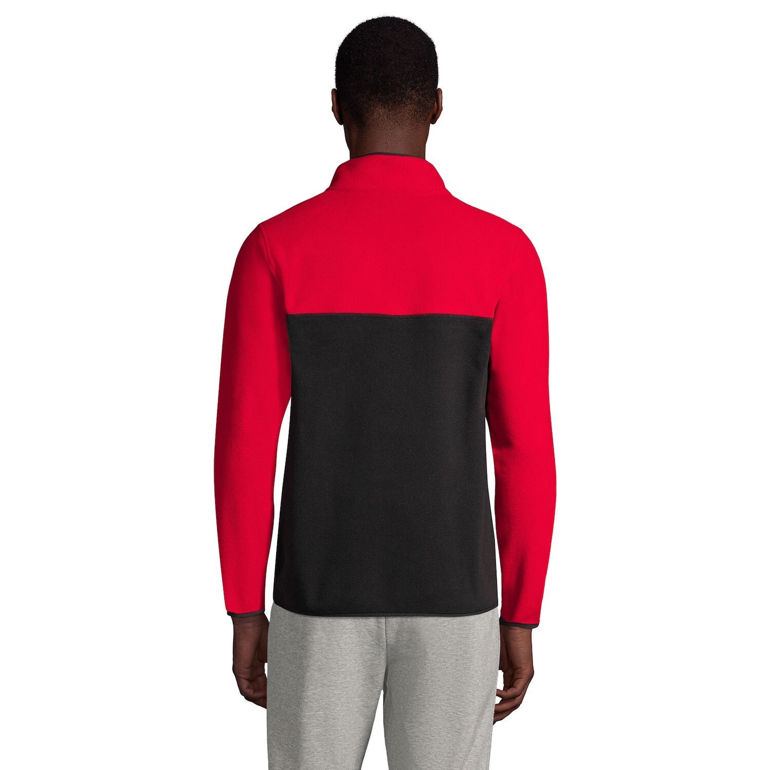 

Флисовый пуловер с круглым вырезом Big & Tall Heritage стандартной посадки с цветными блоками Lands' End