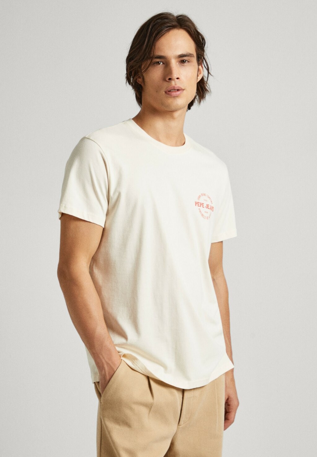 

Футболка базовая Pepe Jeans, цвет ivory white