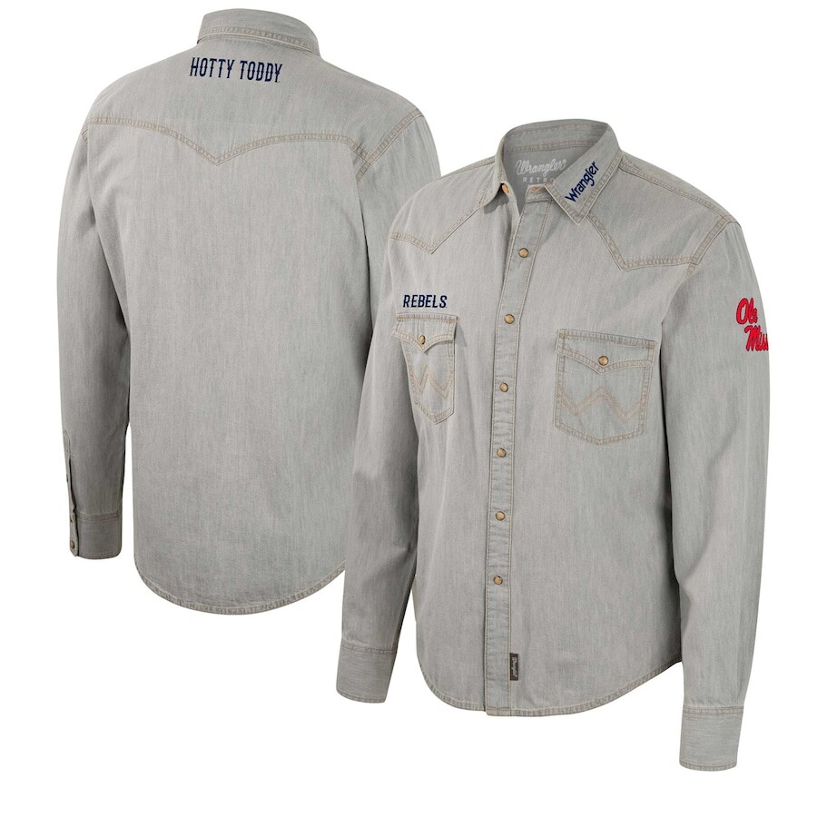 

Рубашка Colosseum Ole Miss Rebels, серый