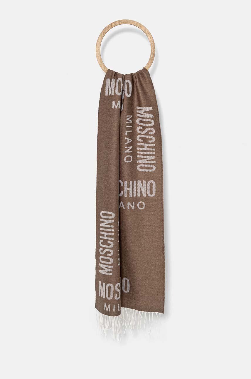 

Москино шарф Moschino, коричневый