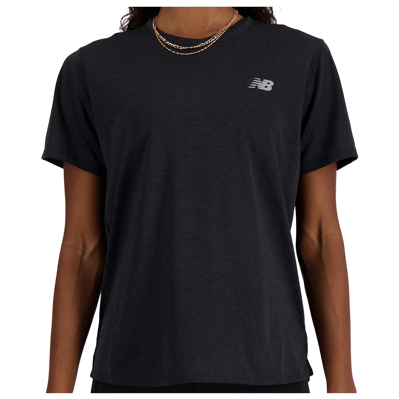 футболка new balance размер s [int] зеленый Беговая рубашка New Balance Women's Athletics S/S, цвет Black Heat