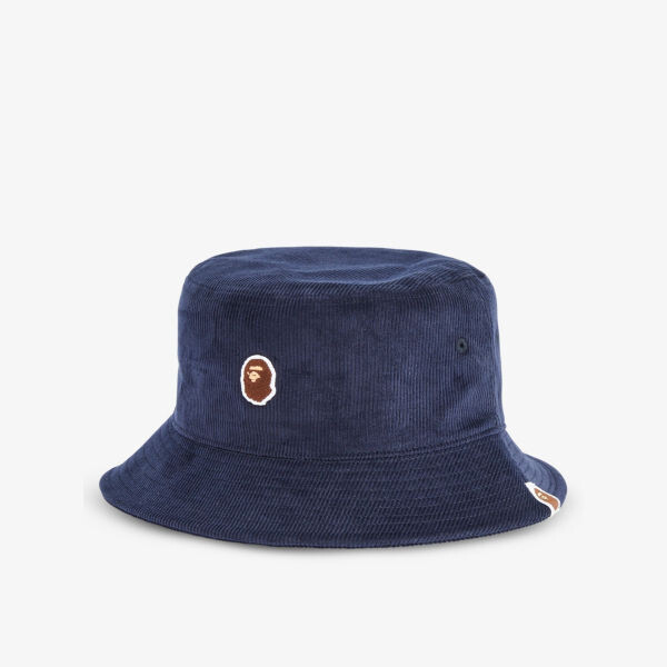 

Вельветовая шляпа с нашивкой-логотипом A Bathing Ape, темно-синий