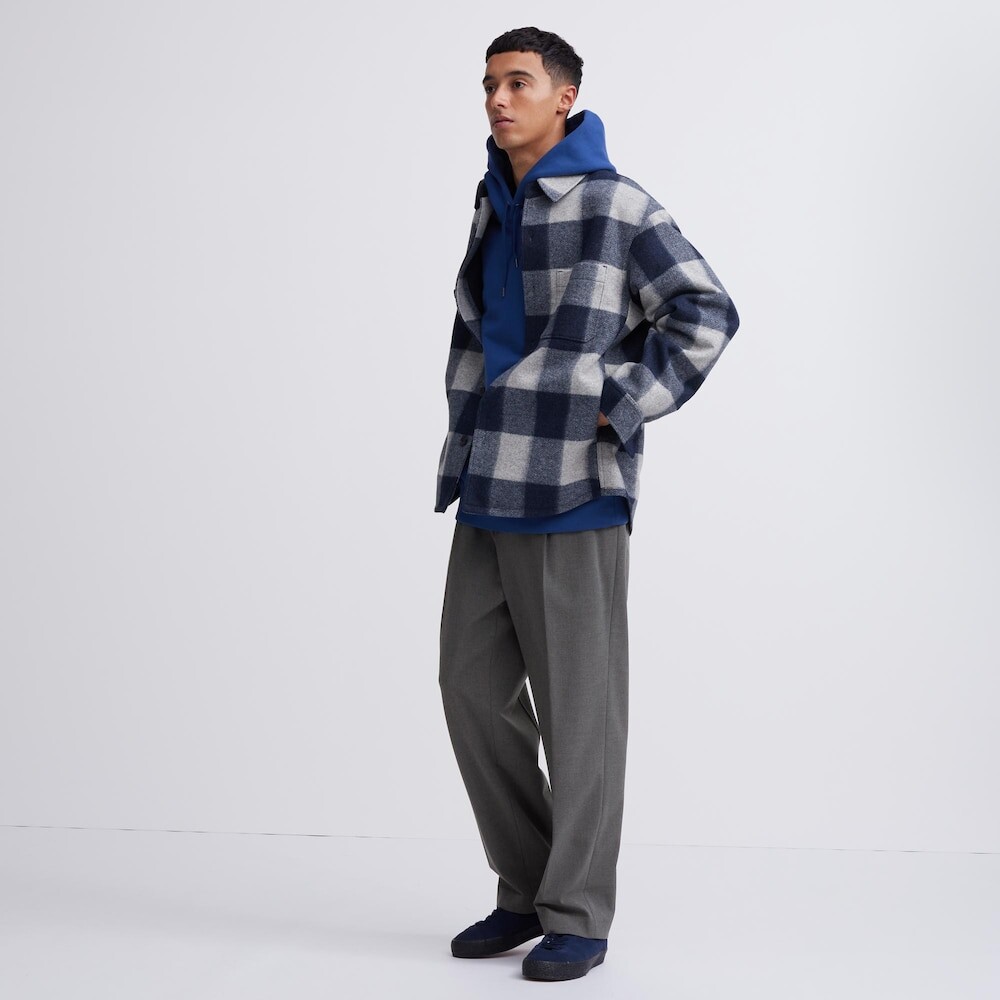 

Мужские/женские широкие брюки Uniqlo со складками (повседневные деловые брюки)