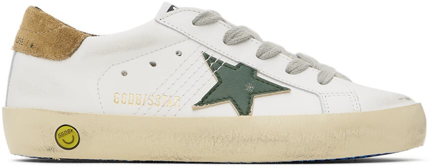 

Детские белые кроссовки Super Star Golden Goose
