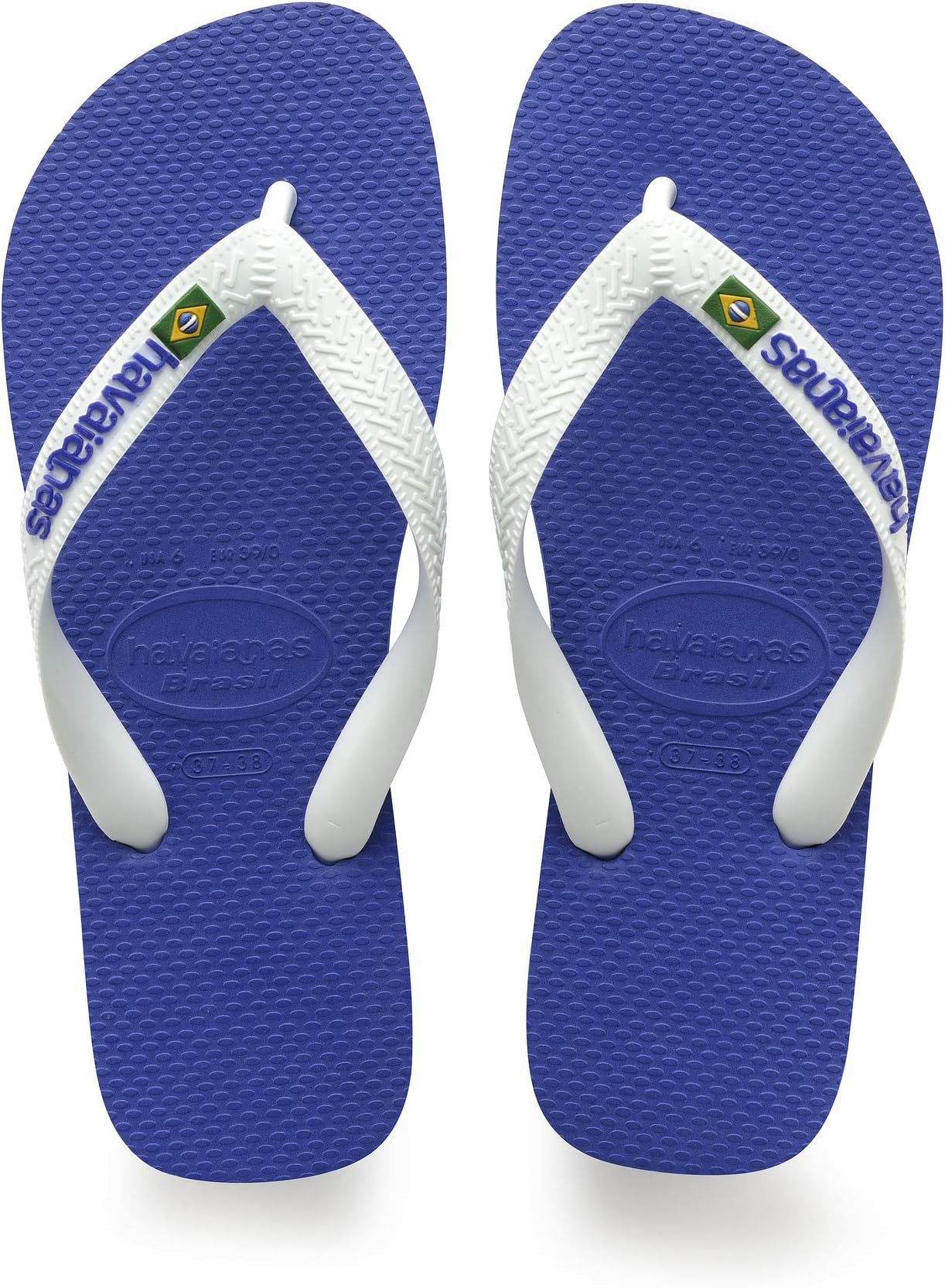 Шлепанцы Brazil Logo Flip Flop Sandal Havaianas, цвет Marine Blue цена и фото