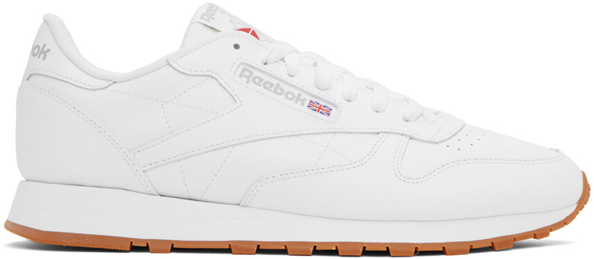

Белые классические кожаные кроссовки Reebok Classics, цвет Ftwwht/Pure grey 3/Rbkg03