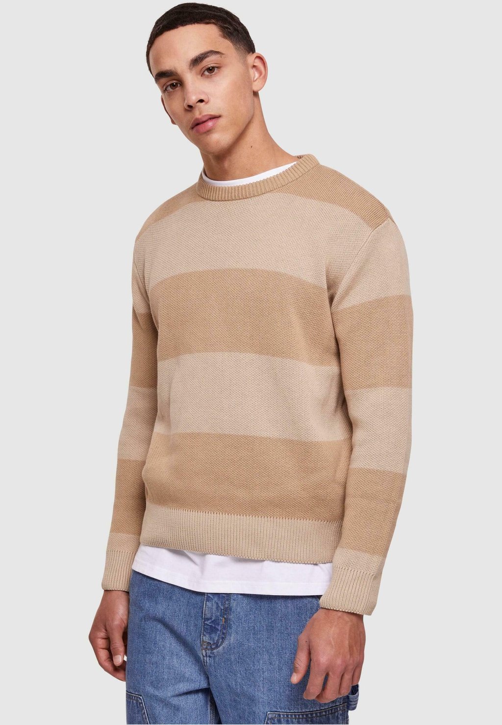 Вязаный свитер HEAVY STRIPED Urban Classics, цвет warmsand wetsand