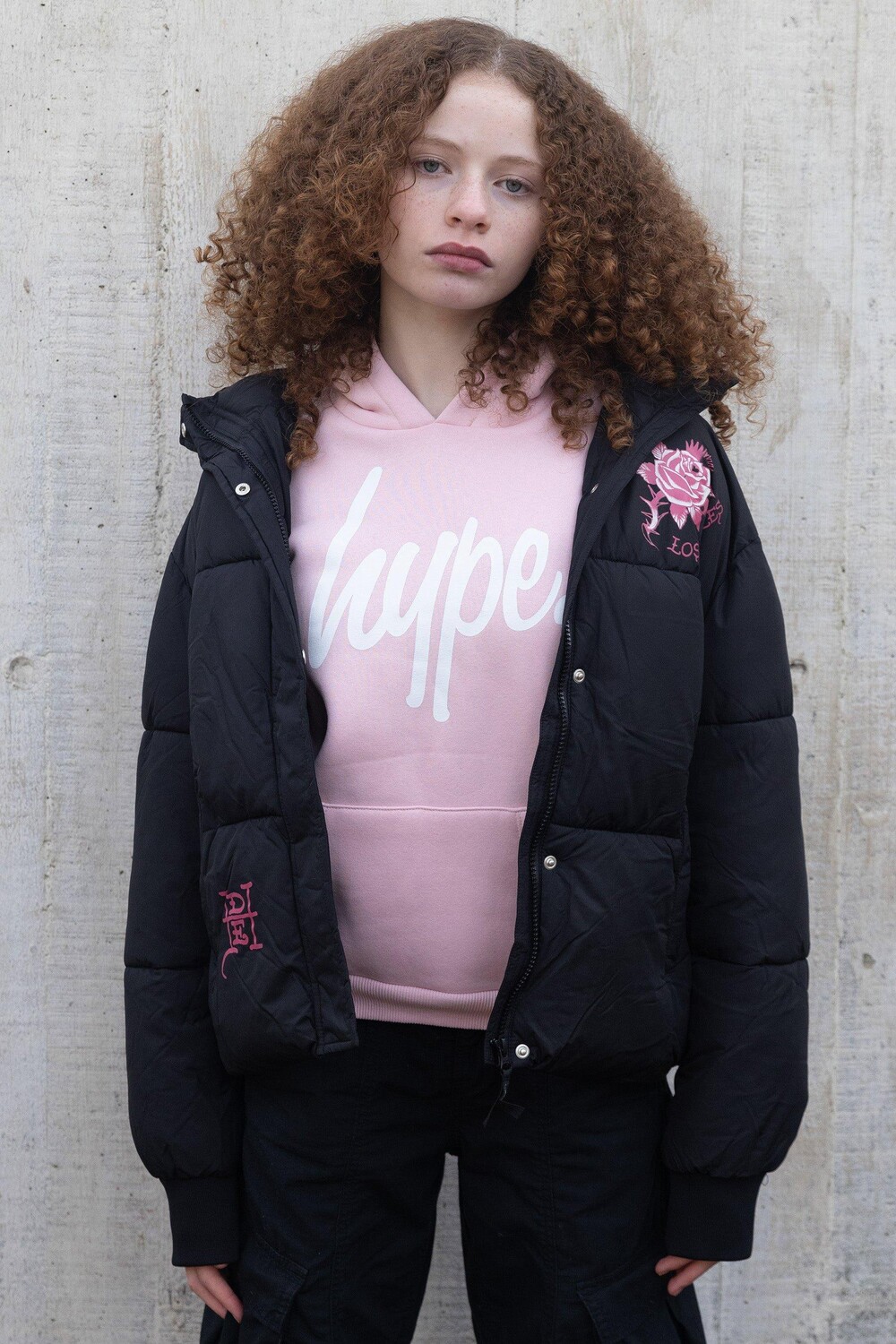 

Укороченная черная куртка-пуховик Ed Hardy Hype, черный