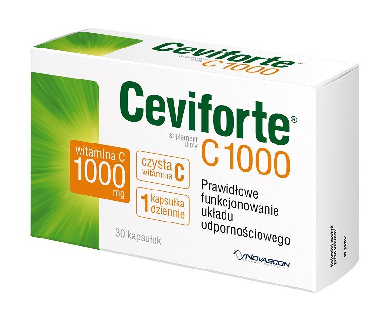 Витамин С в капсулах Ceviforte C 1000 Kapsułki, 30 шт пробиотик в капсулах loggic 30 kapsułki 30 шт