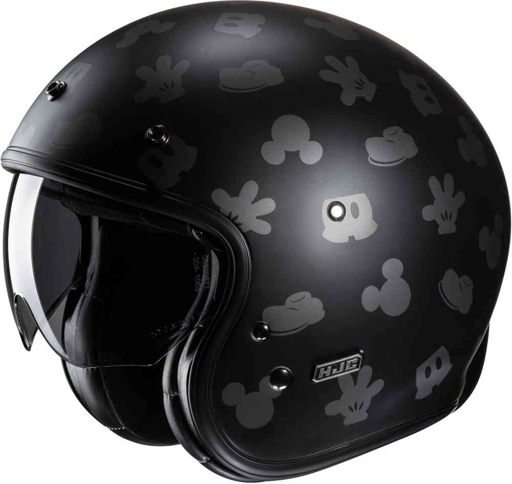 Реактивный шлем V31 Disney Mickey в стиле ретро HJC, черный/серый