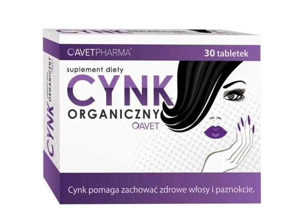 

Avet Pharma Cynk Organiczny подготовка волос, кожи и ногтей, 30 шт.