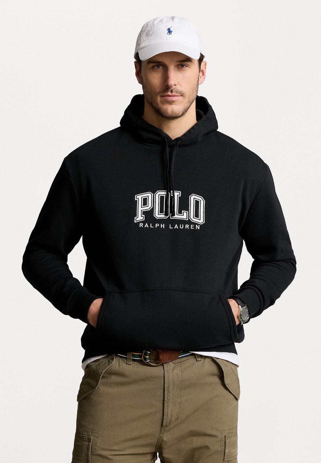 Толстовка HOOD LONG SLEEVE Polo Ralph Lauren Big & Tall, черный толстовка hood long sleeve polo ralph lauren big