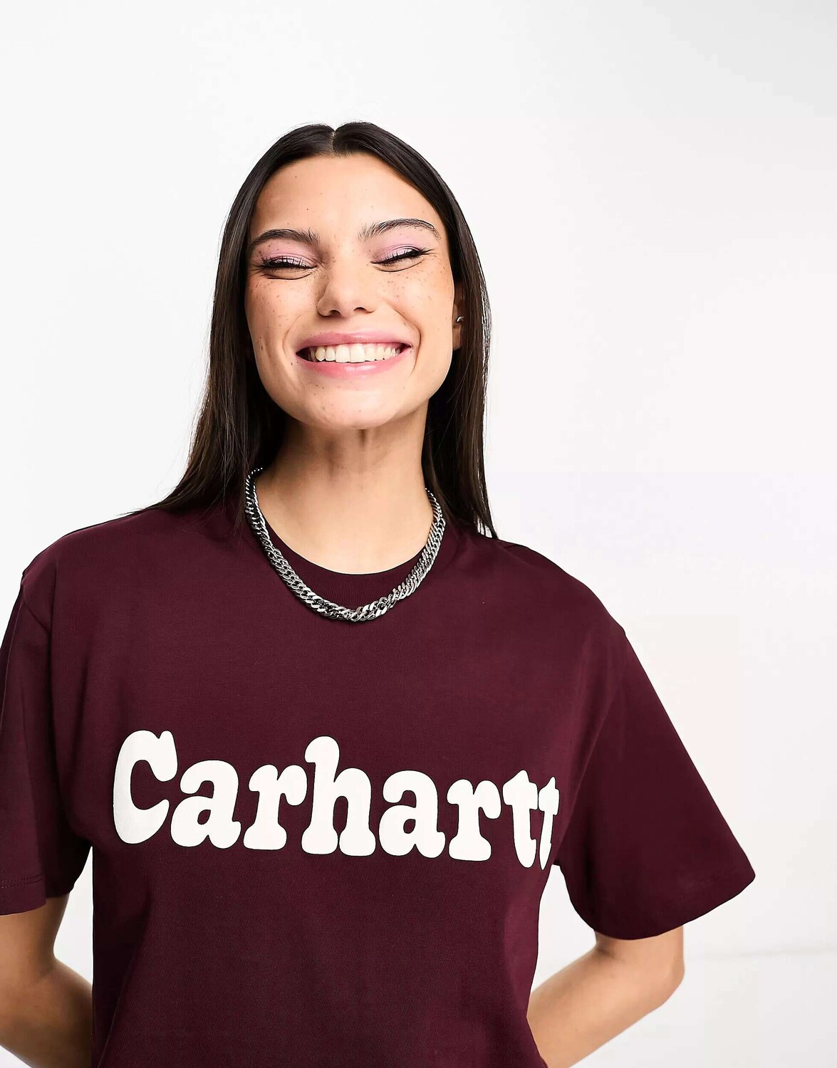 

Бордовая футболка Carhartt WIP bubbles, Красный
