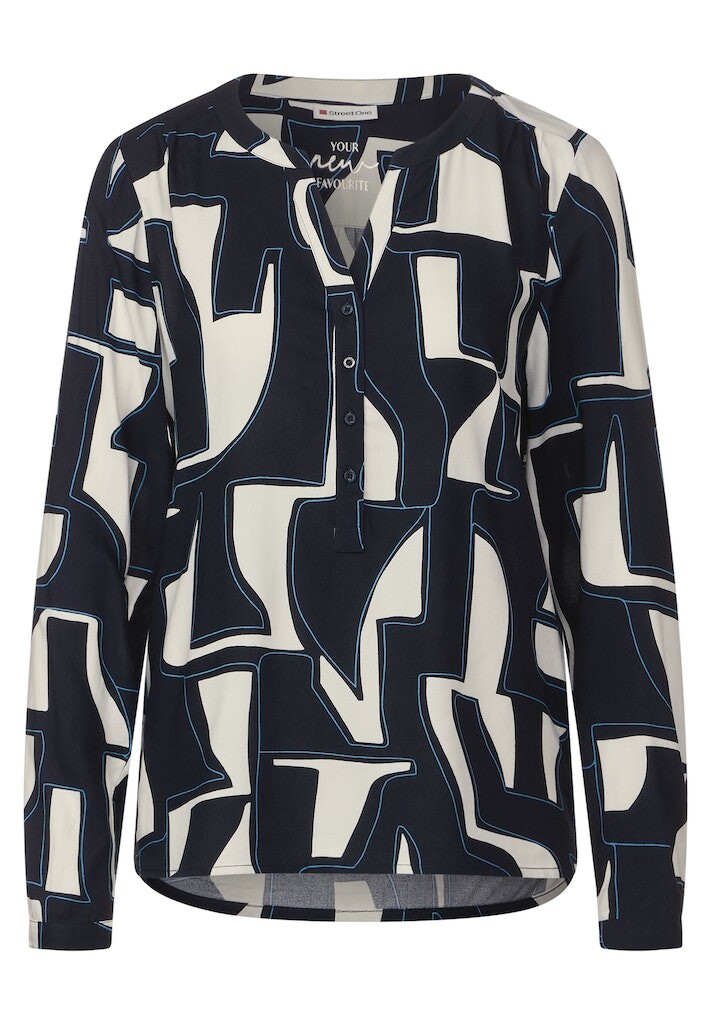

Блуза Street One mit Print, синий