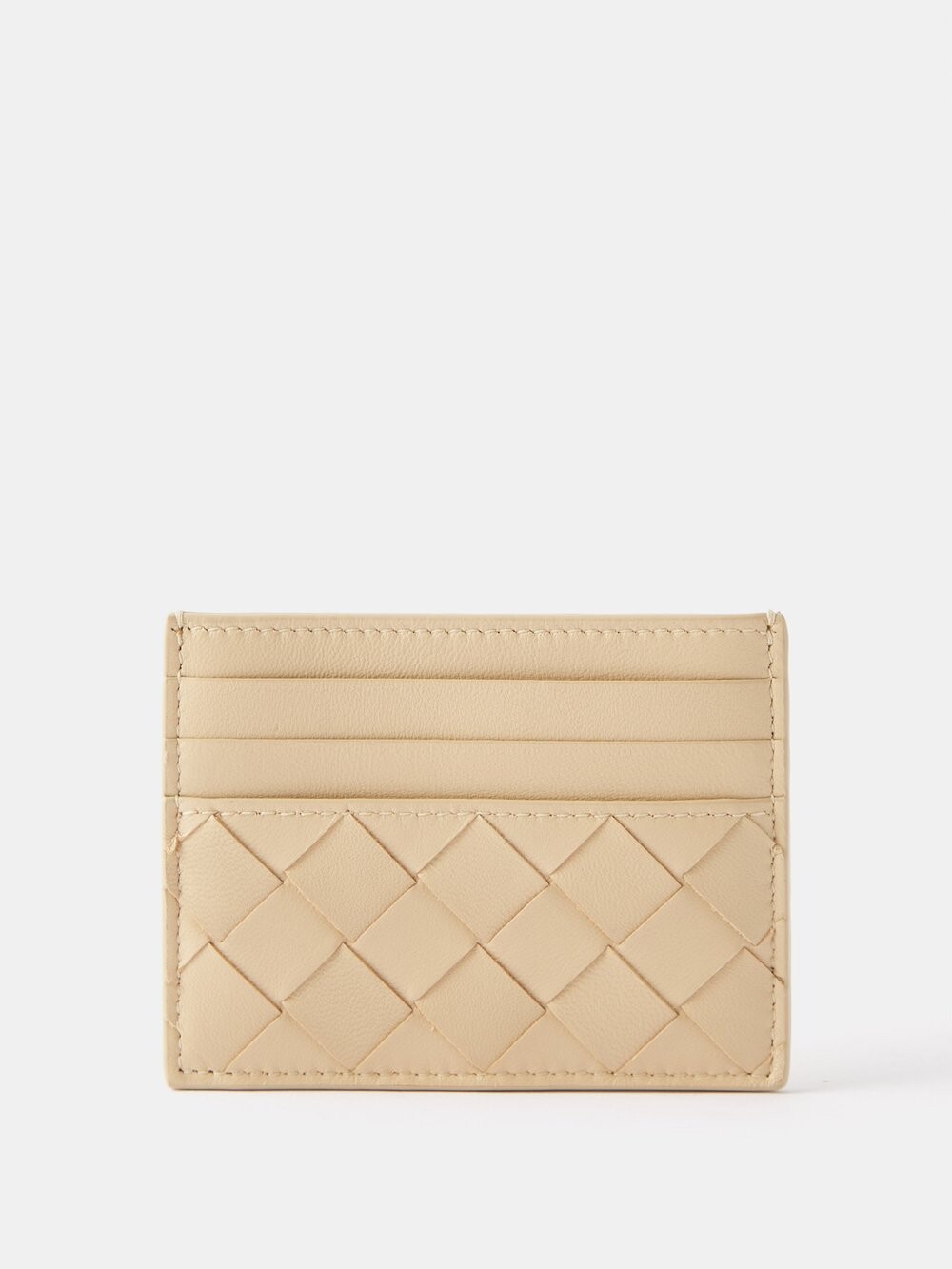 

Картхолдер из кожи intrecciato Bottega Veneta, бежевый