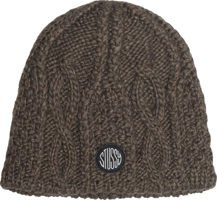 

Шапка Stussy Cable Knit Skullcap 'Brown', коричневый
