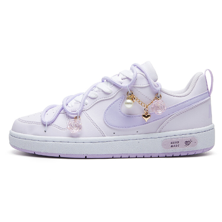 

Кроссовки Nike Court Borough Skateboarding Shoes Women's Low-top White, светло-фиолетовый