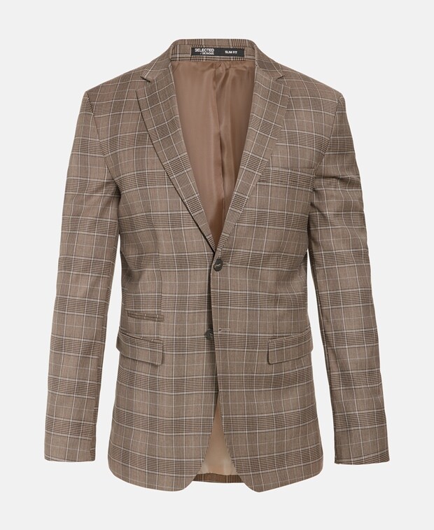 

Блейзер Selected Homme, серый