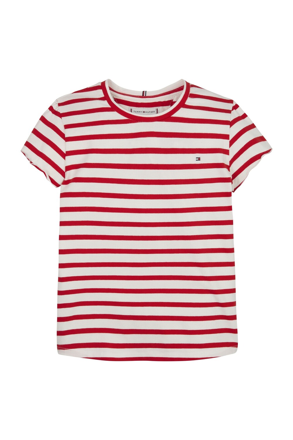 

Красный полосатый топ с рюшами Tommy Hilfiger, красный
