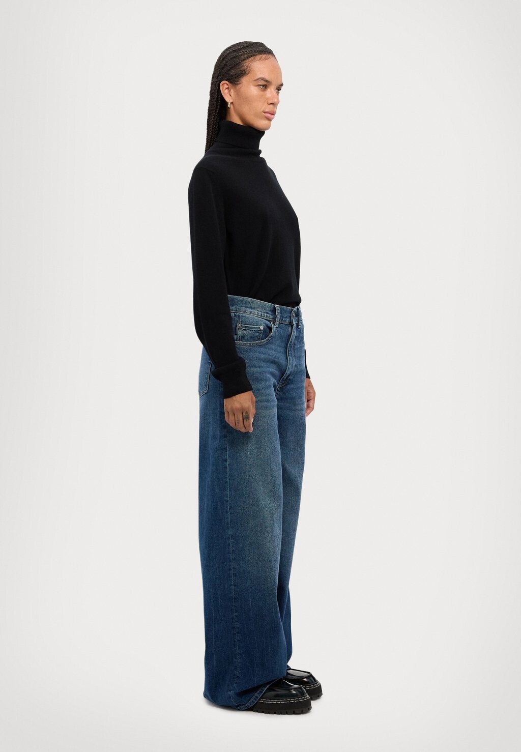 

Джинсы свободного кроя HEPBURN WIDE LEG VINTAGE DL1961, синий деним