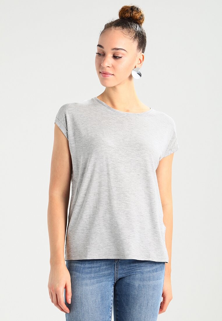 

Футболка базовая VMAVA PLAIN Vero Moda, цвет light grey melange