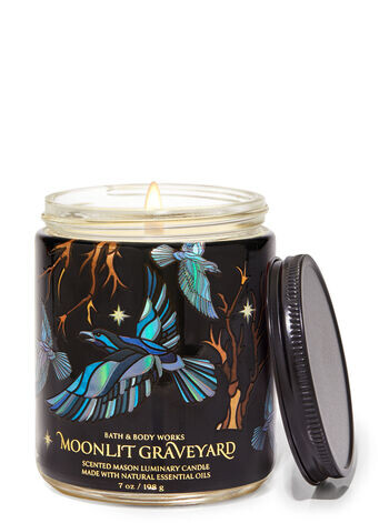 

Свеча Mason с одним фитилем Moonlit Graveyard, 7 oz / 198 g, Bath and Body Works