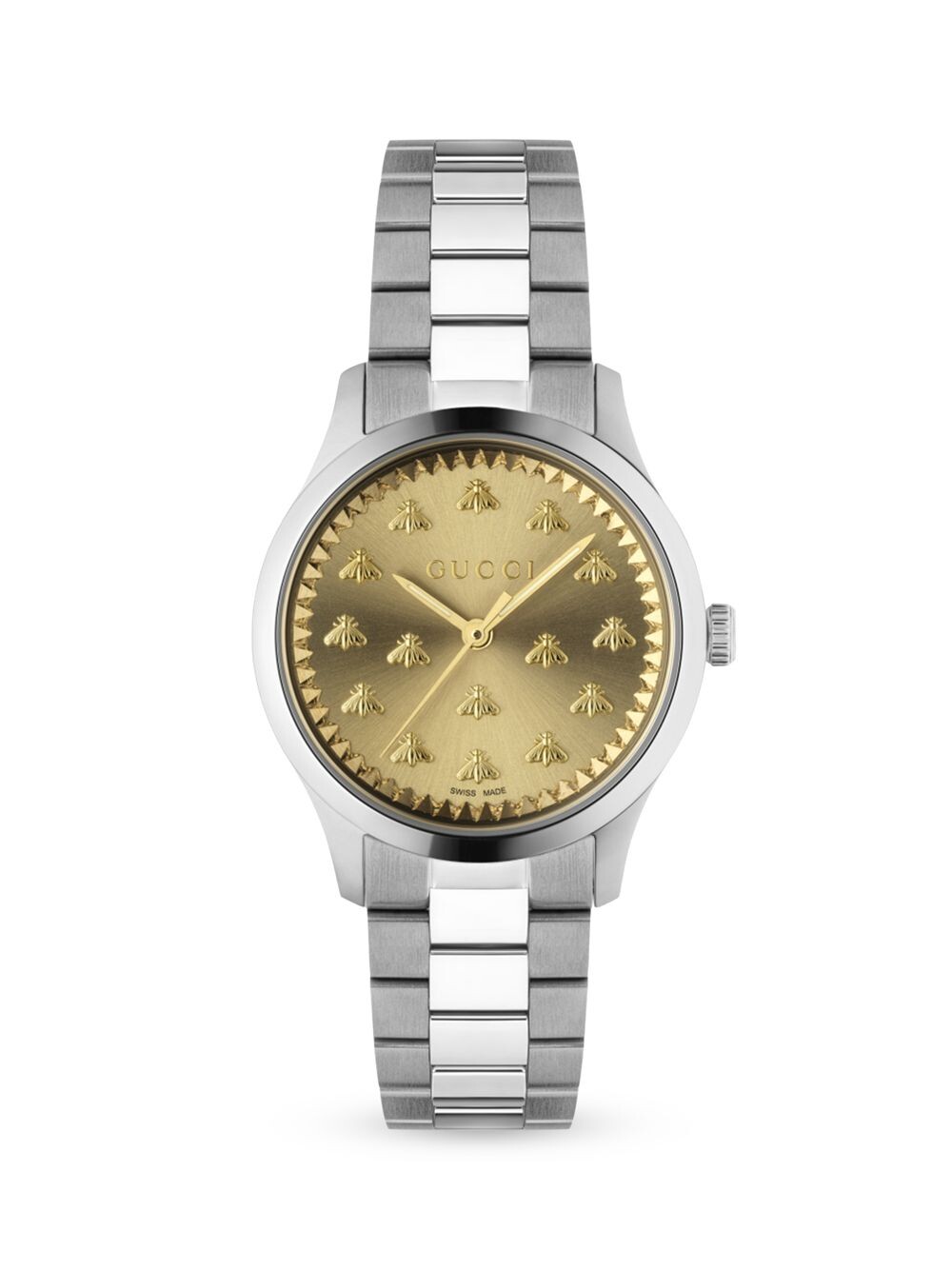 

Часы G Timeless Multibee с золотым браслетом из нержавеющей стали Gucci