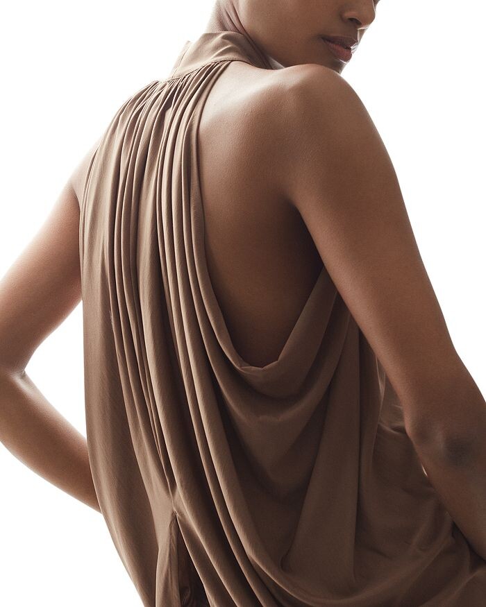 

REISS Luisa Драпированный топ, коричневый