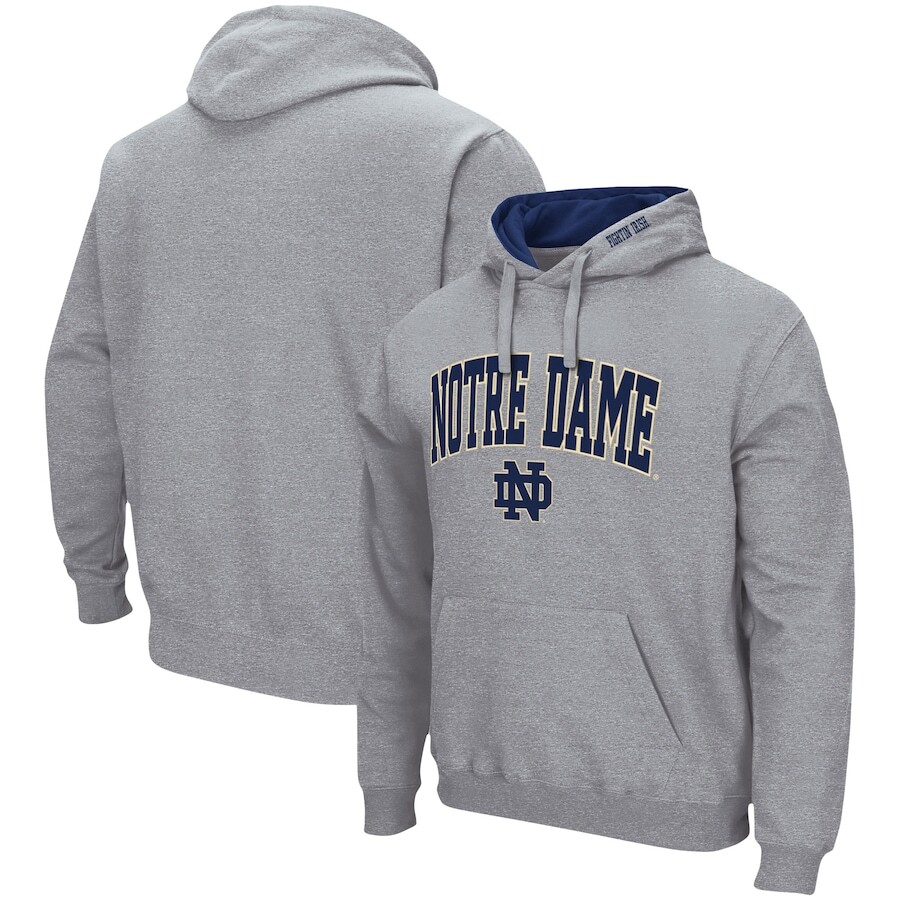 

Пуловер с капюшоном Colosseum Notre Dame Fighting Irish, серый