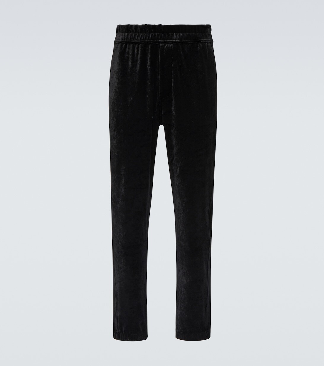 

Зауженные бархатные брюки Saint Laurent, черный