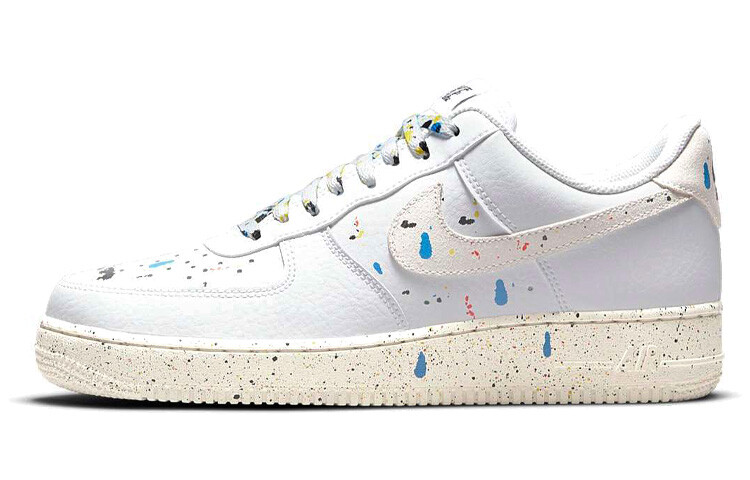 

Кроссовки Nike Air Force 1 '07 Lv8 Low Painting Splatter, цветные брызги чернил, белые