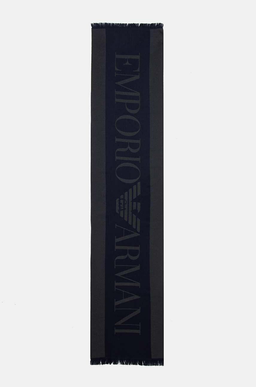 Шарф Emporio Armani, темно-синий