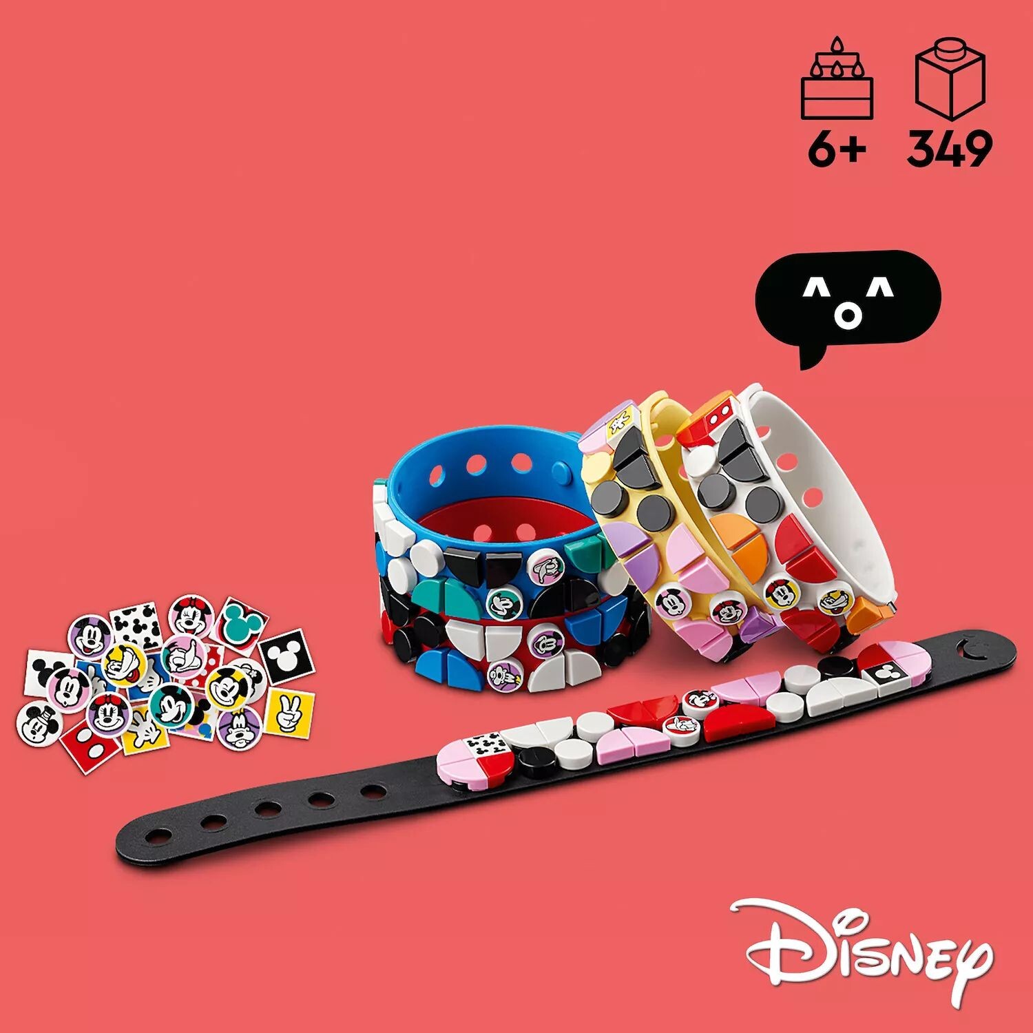 

LEGO DOTS Disney «Микки и друзья» — набор браслетов Mega Pack 41947, набор «Сделай сам» LEGO