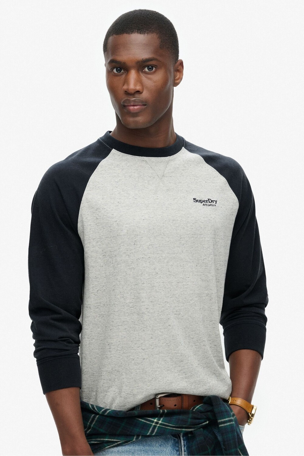 

Бейсбольная майка с длинными рукавами и логотипом Essential Superdry, синий