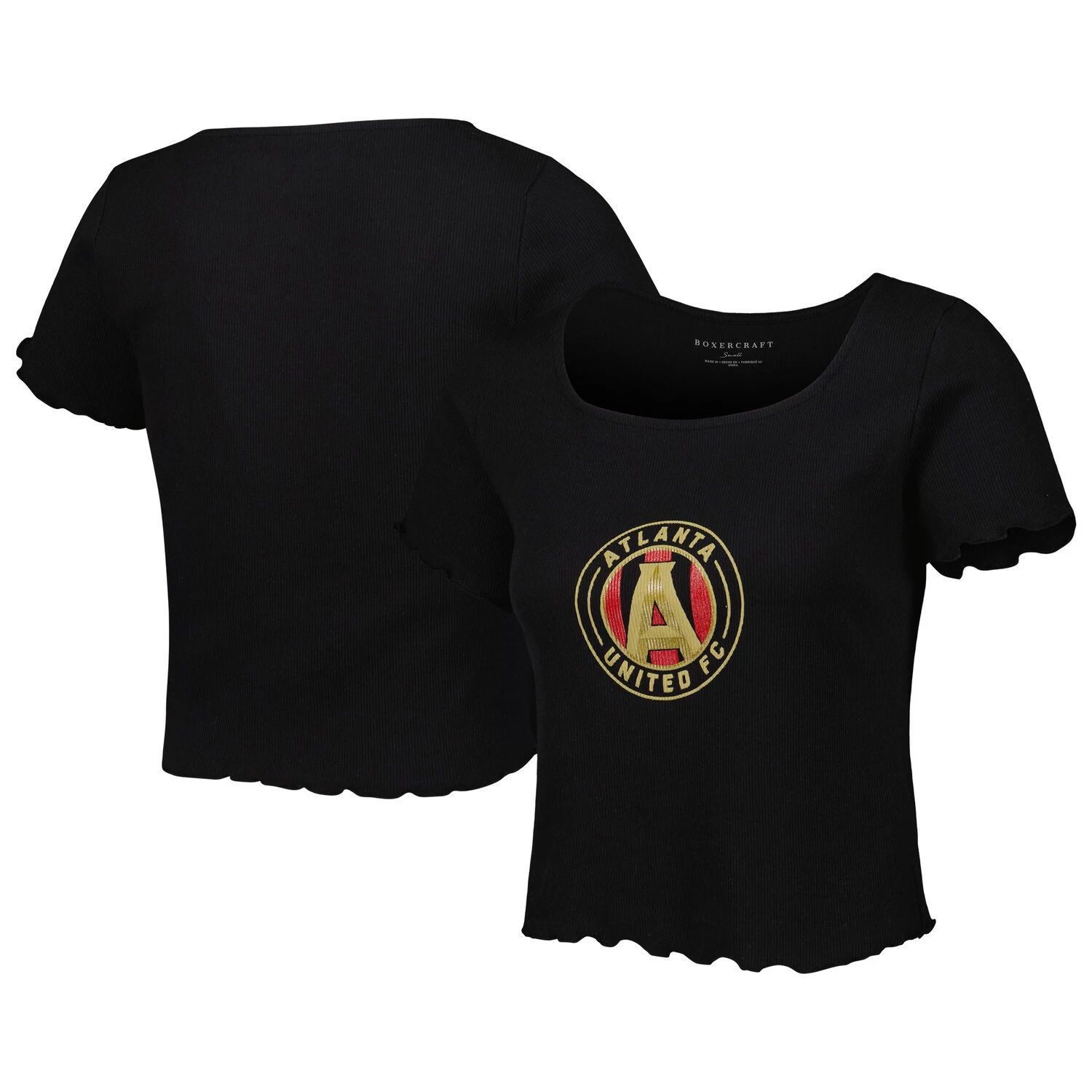 Женская черная футболка Atlanta United FC Baby Rib