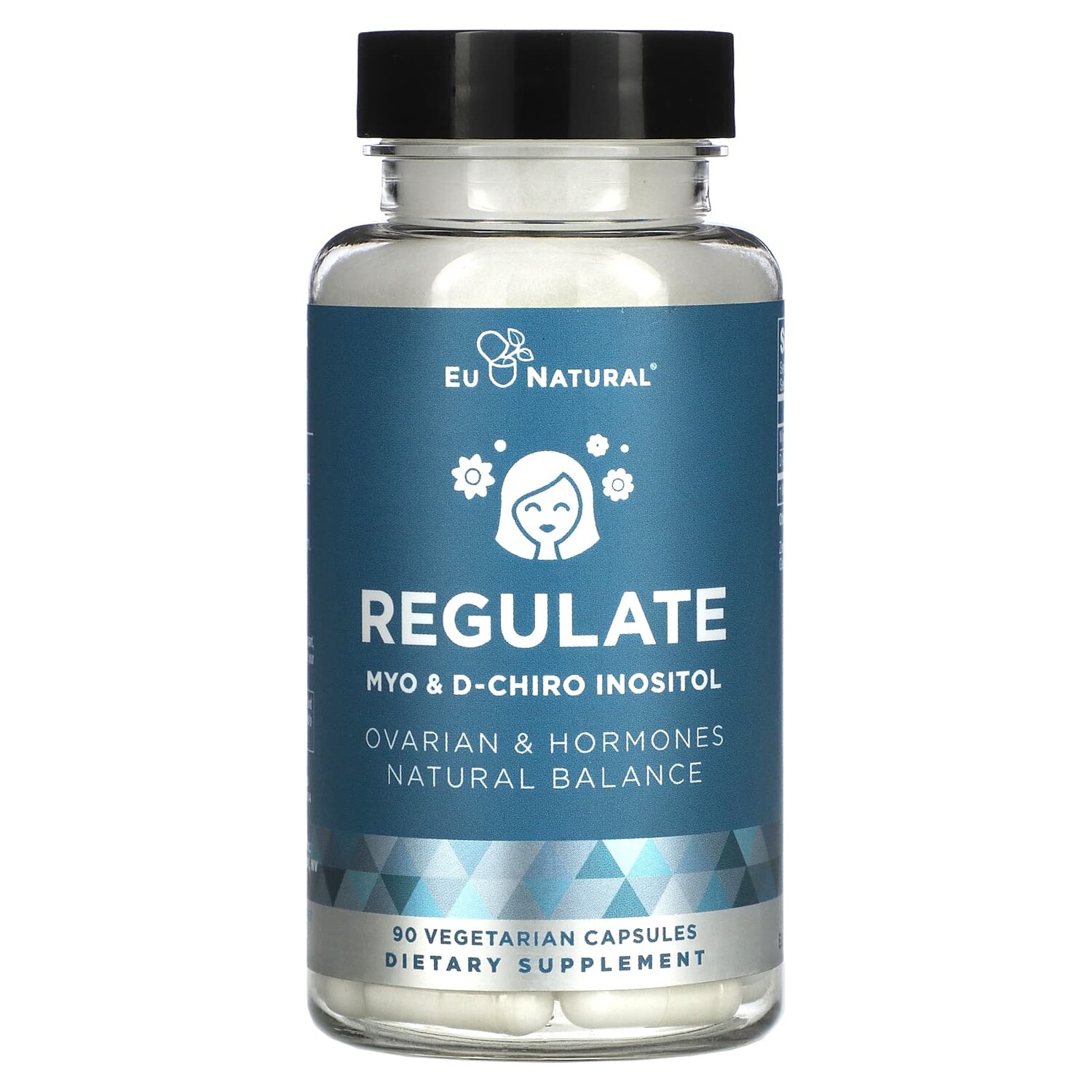 

Regulate, MYO и D-хиро инозитол, 90 вегетарианских капсул, Eu Natural