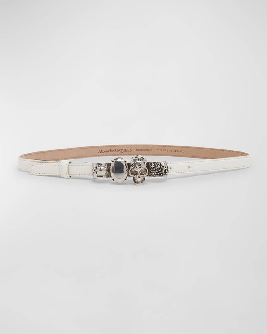 

Узкий кожаный ремень The Knuckle Alexander McQueen