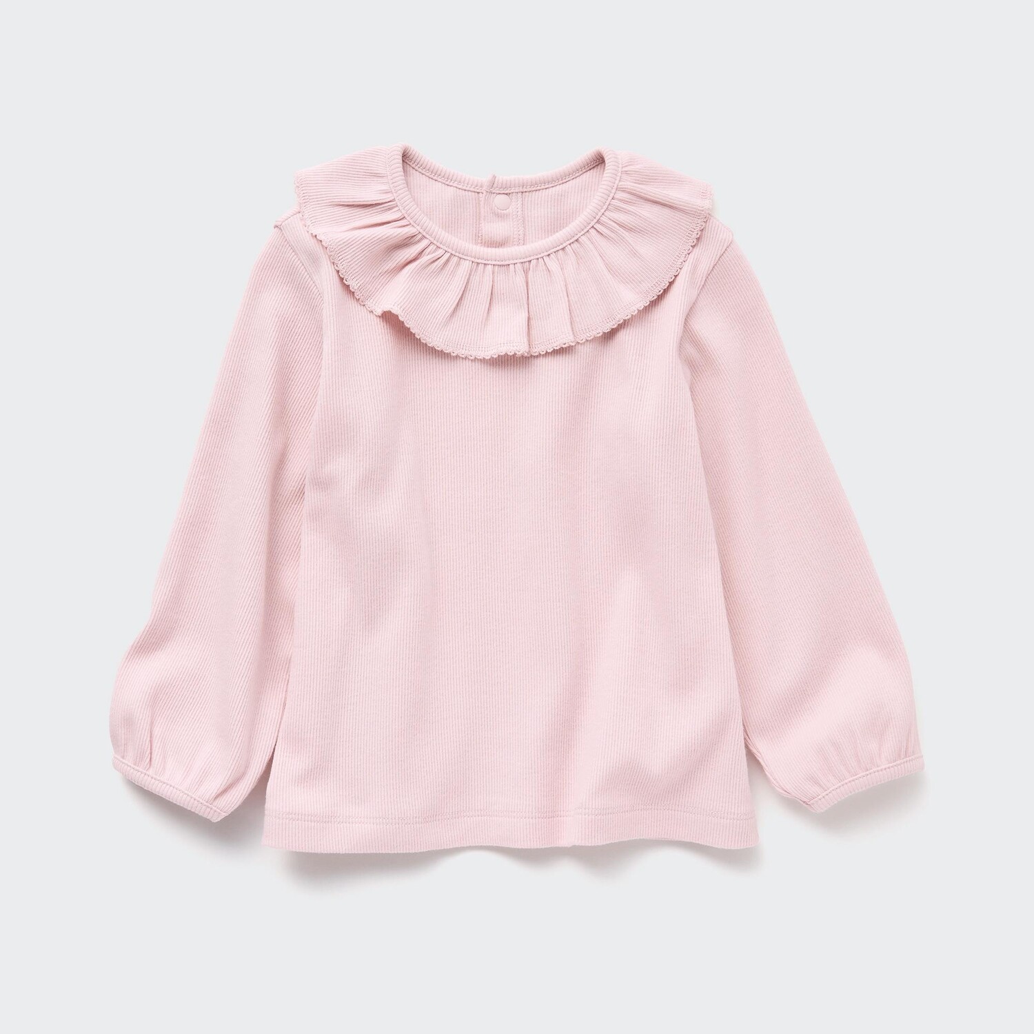 

Рубашка с круглым вырезом и длинными рукавами для малышей Uniqlo, розовый