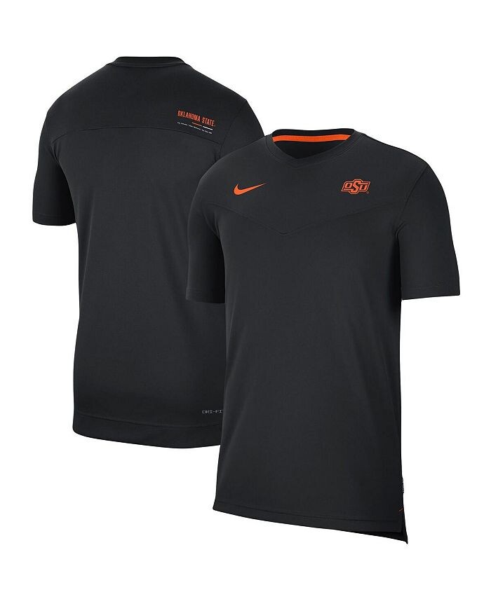 

Мужская черная футболка Oklahoma State Cowboys 2022 Coaches UV Performance Nike, черный