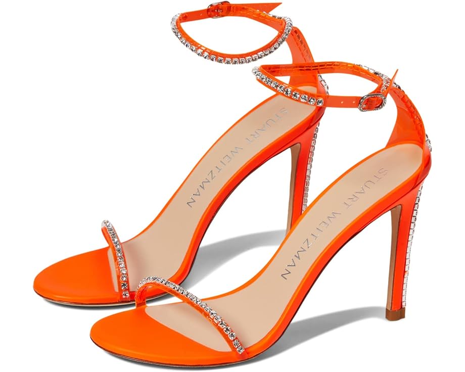 Туфли Stuart Weitzman Nudistglam 100 Sandal, цвет Neon Blaze/Neon Blaze/Clear чехол mypads pettorale для archos 50f neon