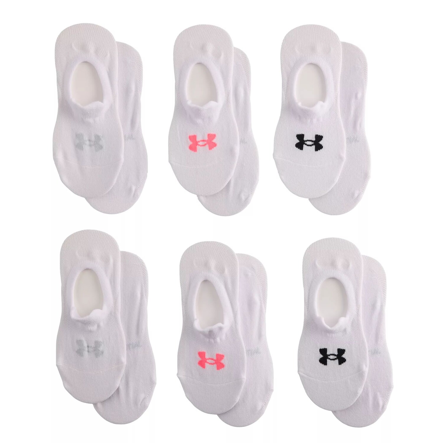 

Набор из 6 носков Essential Ultra Low Tab для девочек Under Armour Under Armour, белый