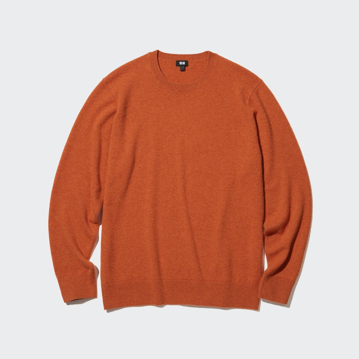 

Джемпер Uniqlo мужской из кашемира с круглым вырезом, оранжевый