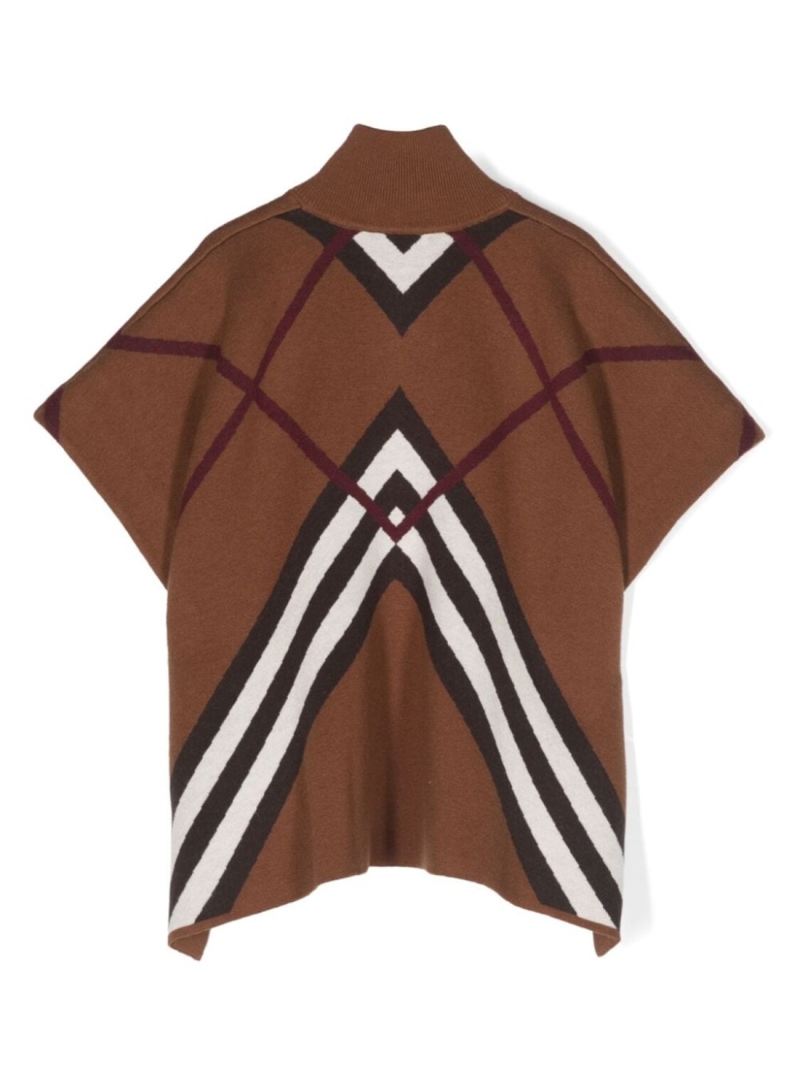 

Burberry Kids кейп в полоску, коричневый