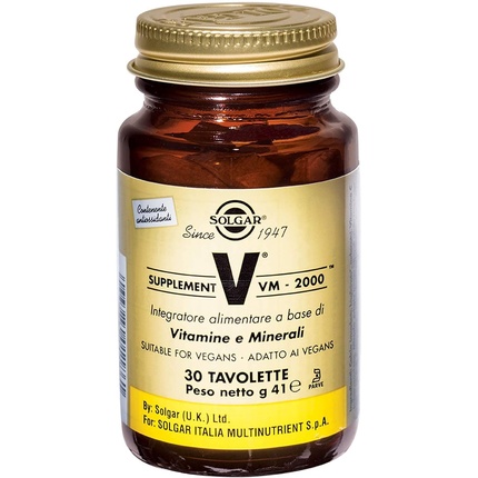 Мультивитаминные таблетки Formula Vm-2000, богатые антиоксидантами, 30 таблеток, Solgar