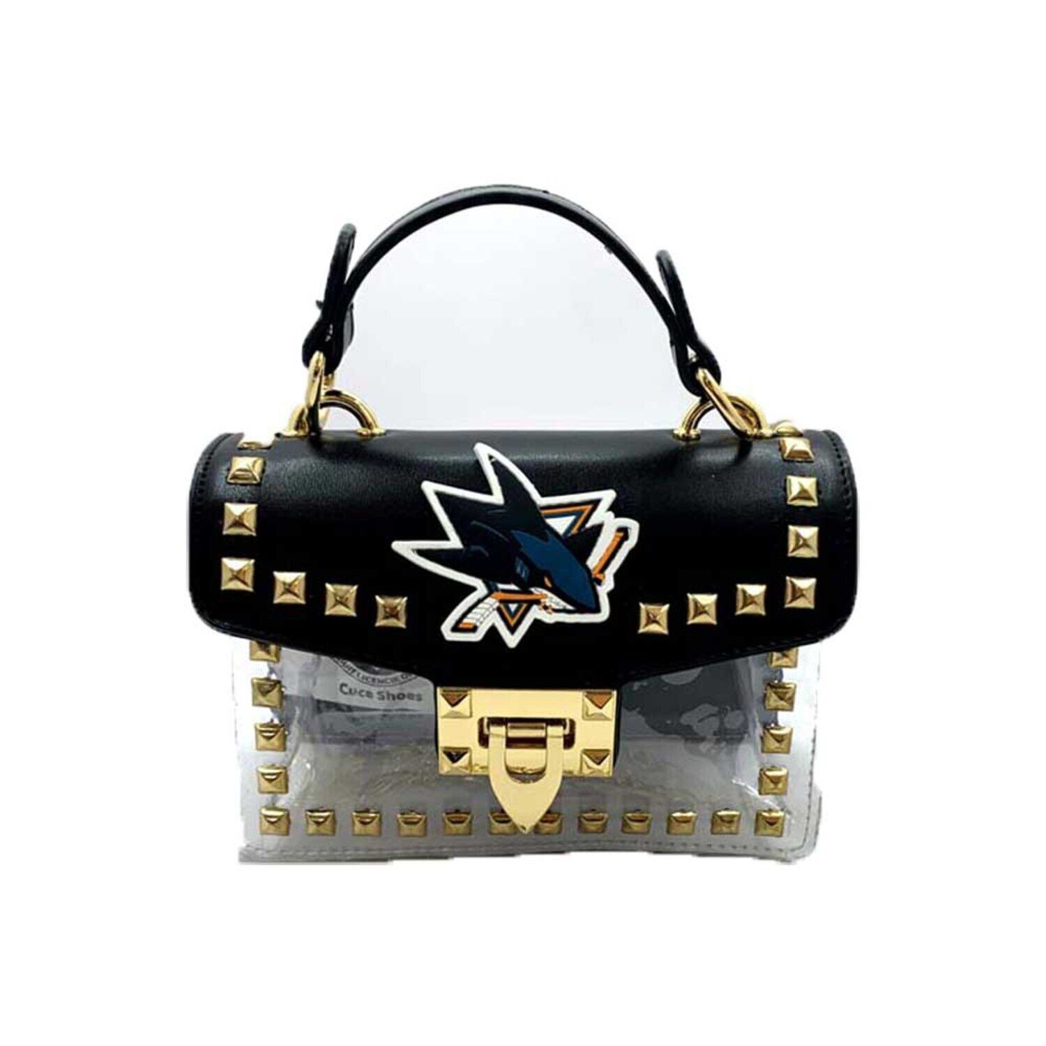 

Прозрачная сумка через плечо Cuce San Jose Sharks с заклепками