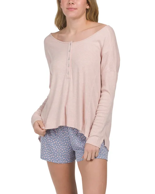 

Пижамный комплект Henley And Shorts Splendid, светло-розовый