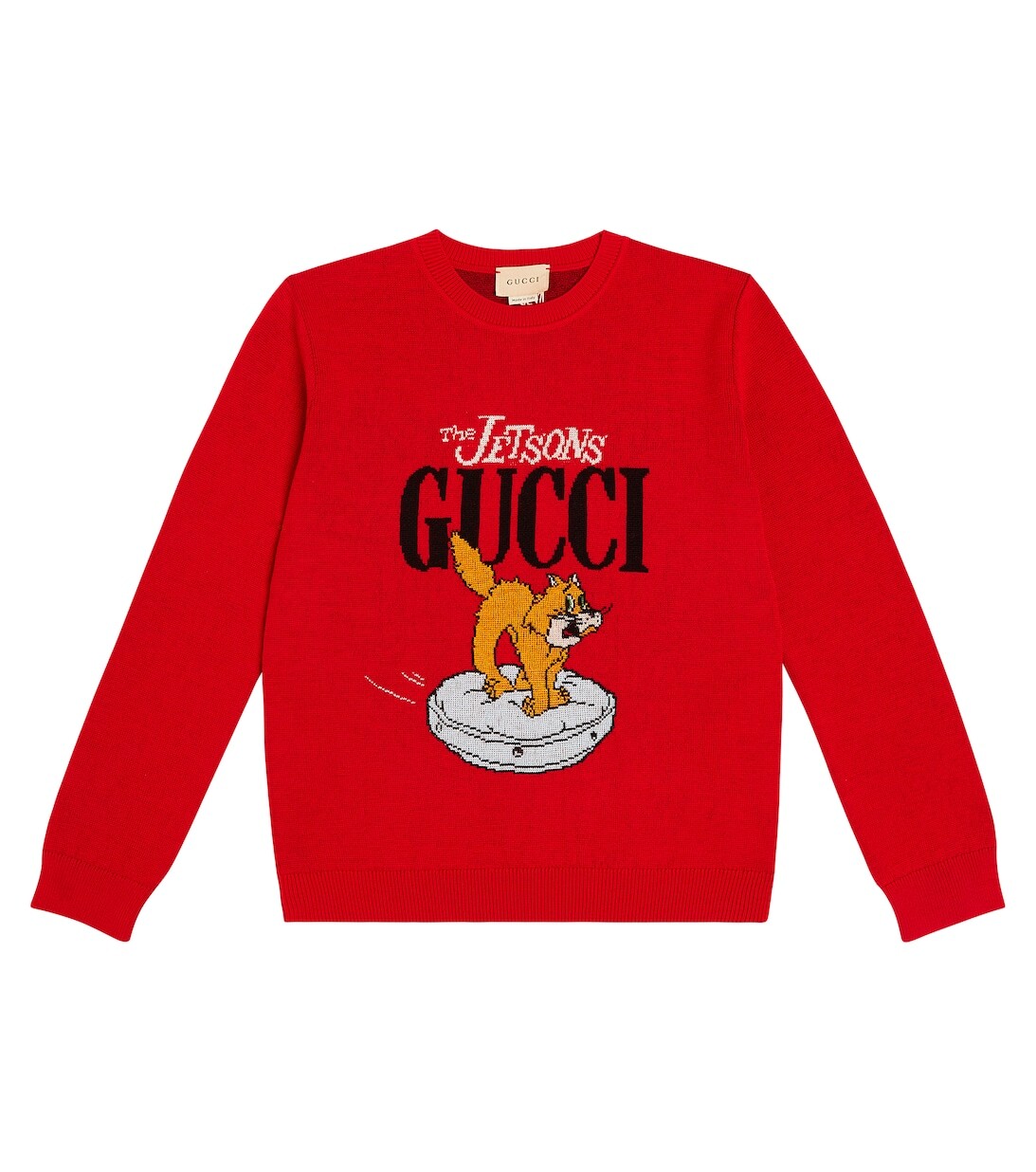 

Шерстяной свитер с вышивкой из коллаборации с The Jetsons Gucci, красный