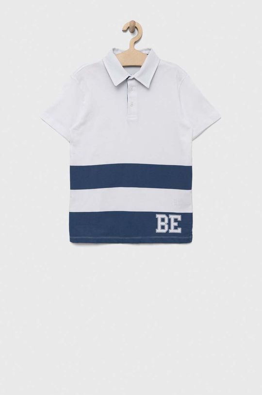 Рубашка-поло из детской шерсти United Colors of Benetton, белый