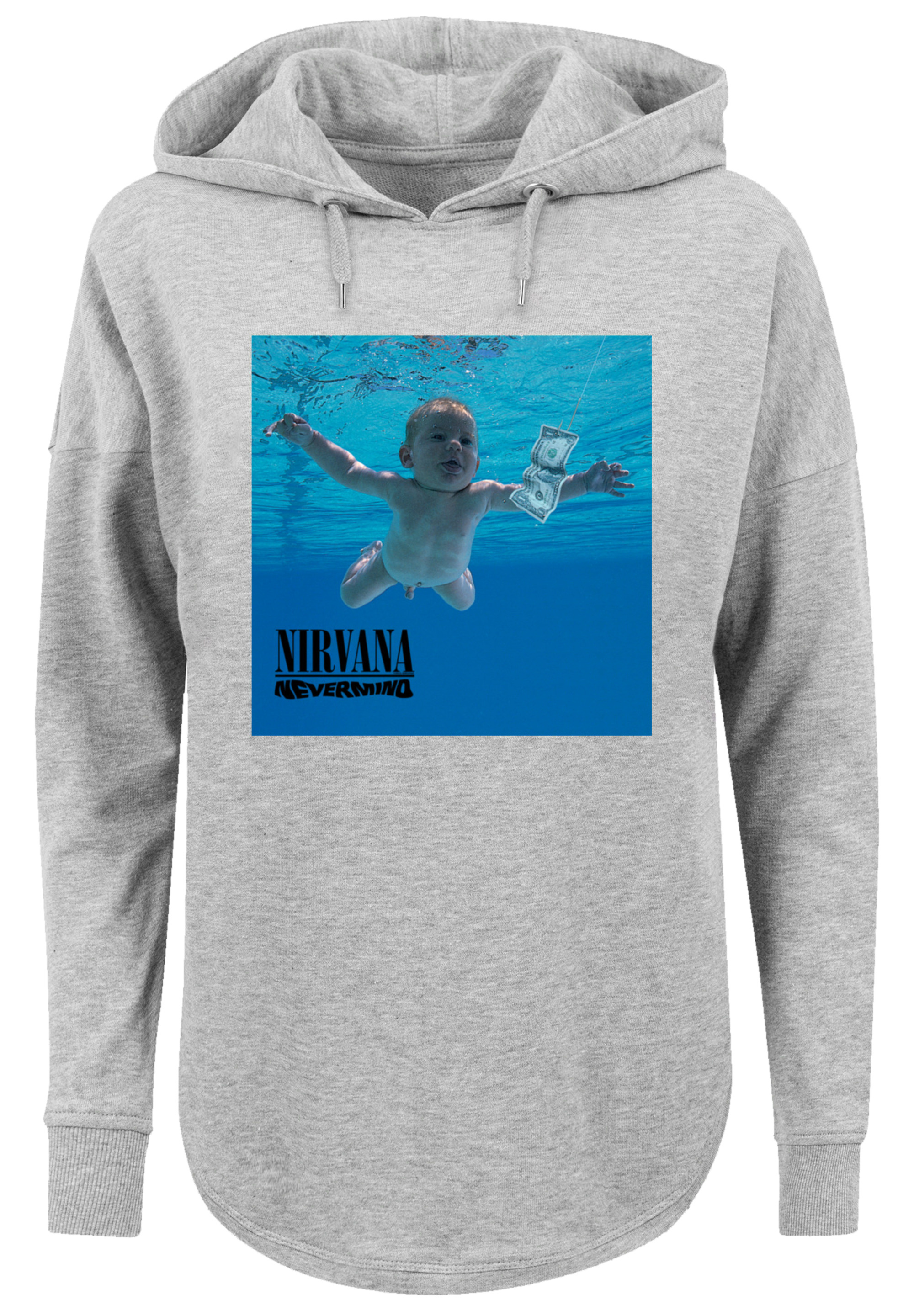 Толстовка F4NT4STIC Oversized Hoodie Nirvana Rock Band Nevermind Album, серый nirvana nevermind lp