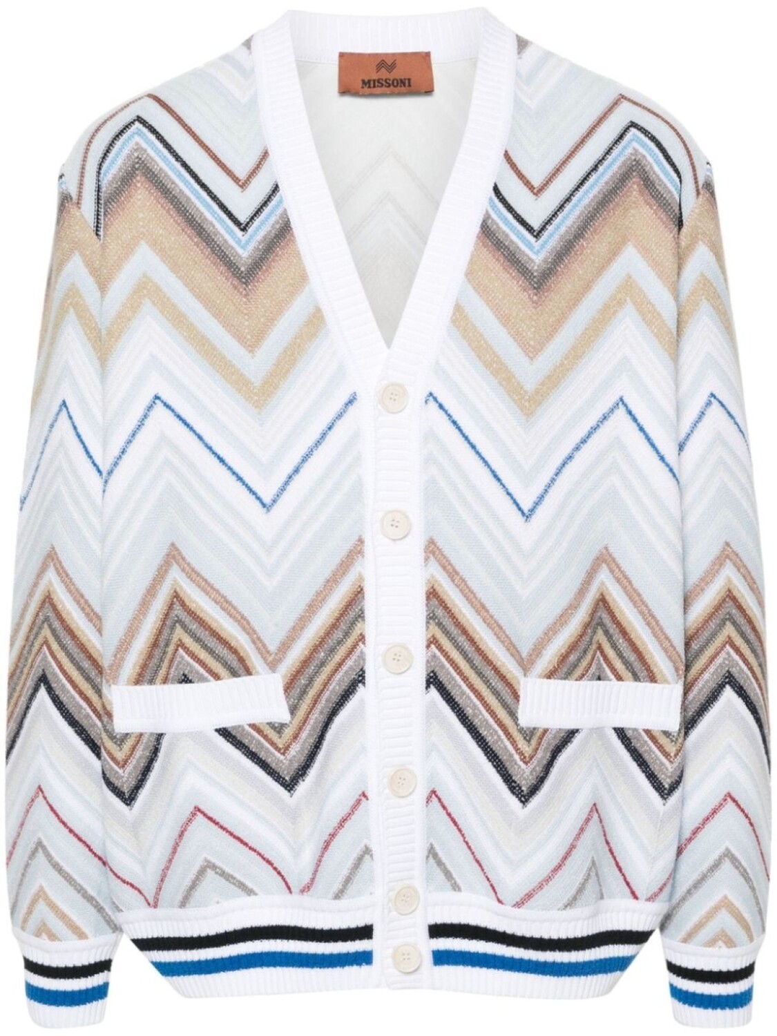 

Missoni кардиган с узором зигзаг, белый
